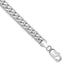 14K White Gold Solid Cuban Chain Necklace 6.25mm
