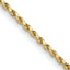 14K 24 inch 2mm Semi Solid Diamond-cut Rope with Lobster Clasp Chain