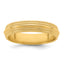 5.0mm 14K Yellow Gold Double Milgrain Comfort Fit Wedding Band - Sophia Jewelers