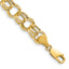 14k 8.5mm Hollow Double Link 8 inch Charm Bracelet