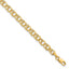 14k 4.5mm Hollow Diamond-cut Double Link 8 inch Charm Bracelet