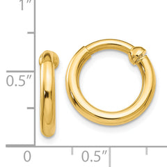 14k Non-Pierced Hoop Earrings