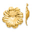 14k Polished Floral Earring Jackets