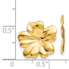 14k Polished Floral Earring Jackets
