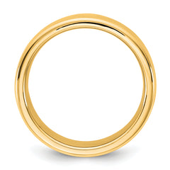 14KY 8mm European Comfort Fit Band Size 14