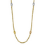 Sterling Silver long rolo classic neck with marquise shape dc balls-3color