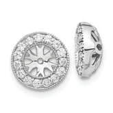 10k White Gold 1/4ct Diamond Earring Jackets
