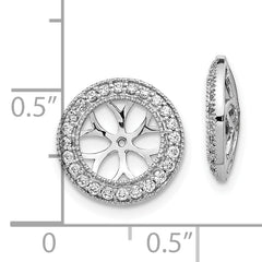 10k White Gold 3/8ct Diamond Earring Jackets