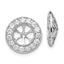 14k White Gold 1 carat Lab Grown Diamond VS/SI+ G+ with 7 mm Earring Jacket