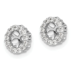 10k White Gold Diamond Earring Jackets