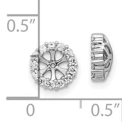 10k White Gold Diamond Earring Jackets