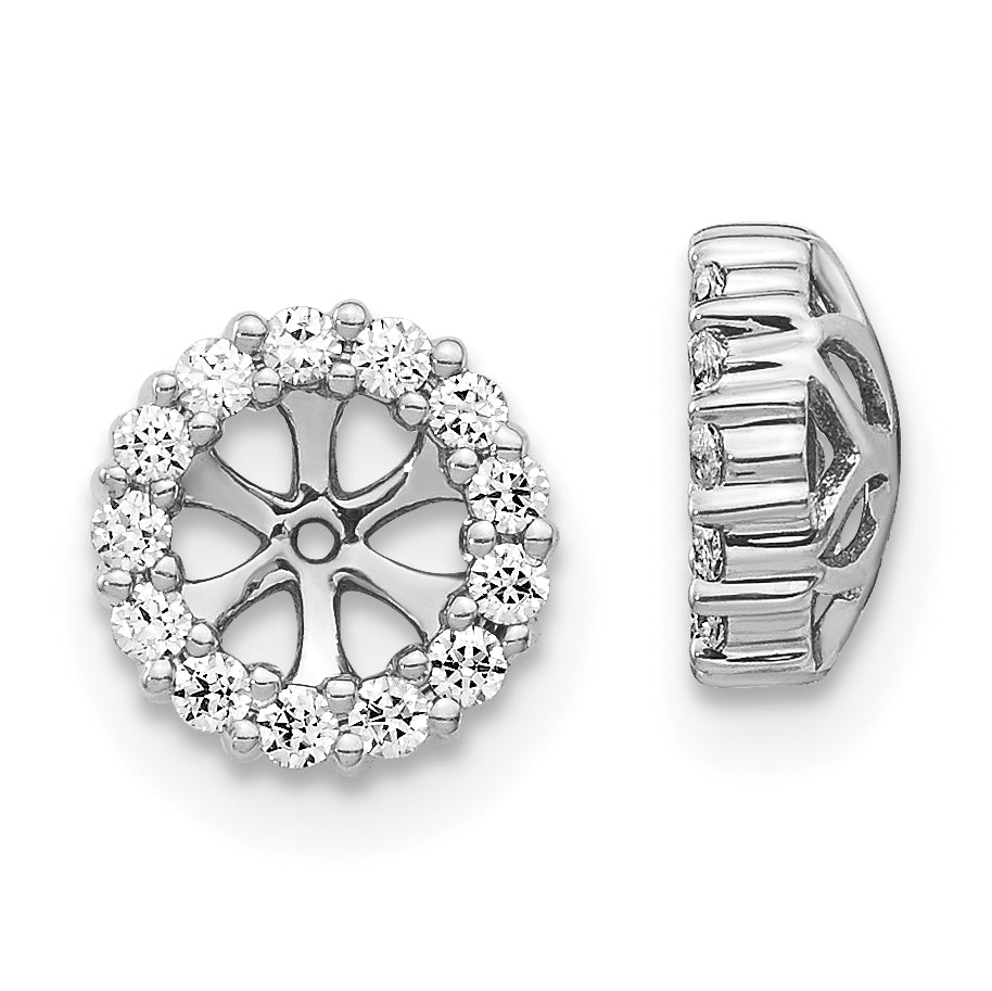 10k White Gold Diamond Earring Jackets