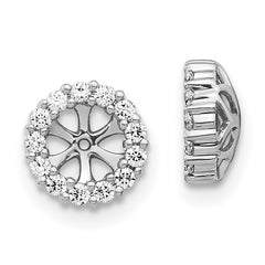 10k White Gold Diamond Earring Jackets