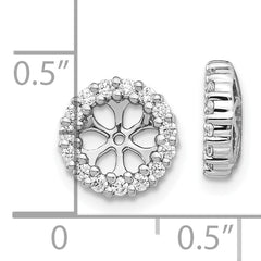 10k White Gold Diamond Earring Jackets