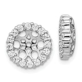 14k White Gold 3/4 carat Lab Grown Diamond VS/SI+ G+ for 7.5 mm Earring Jacket