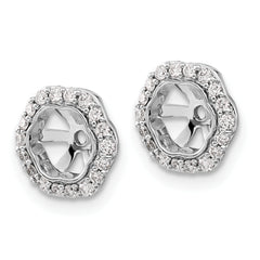 10k White Gold Diamond Earring Jackets