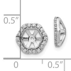 10k White Gold Diamond Earring Jackets