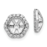 10k White Gold Diamond Earring Jackets