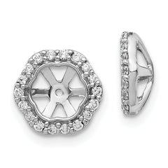 10k White Gold Diamond Earring Jackets