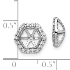 10k White Gold Diamond Earring Jackets