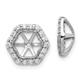 10k White Gold Diamond Earring Jackets
