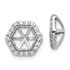 10k White Gold Diamond Earring Jackets
