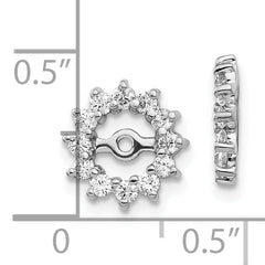 10k White Gold AA Diamond Earring Jacket