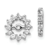 10k White Gold AA Diamond Earring Jacket