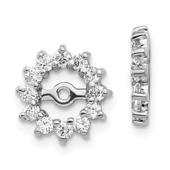10k White Gold AA Diamond Earring Jacket