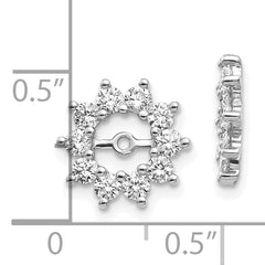 10k White Gold AA Fancy Diamond Earring Jackets