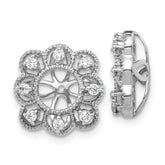 10k White Gold Fancy Diamond Earring Jackets
