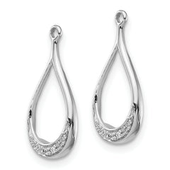 10k White Gold Diamond Earring Jackets