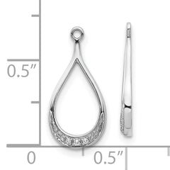 10k White Gold Diamond Earring Jackets