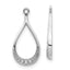 10k White Gold Diamond Earring Jackets