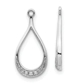 10k White Gold Diamond Earring Jackets
