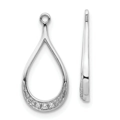 10k White Gold Diamond Earring Jackets
