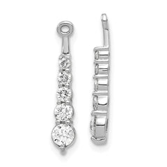 14k White Gold 5/8 carat Lab Grown Diamond VS/SI+ G+ Earring Jackets