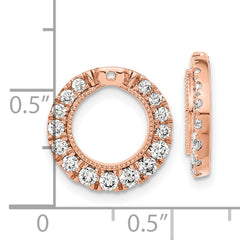 14k Rose Gold 1 1/2 carat Lab Grown Diamond VS/SI+ G+ Circle Earring Jackets