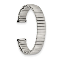 10-13mm Ladies Satin Silver-tone De-Flexo Link 5.75 inch Watch Band