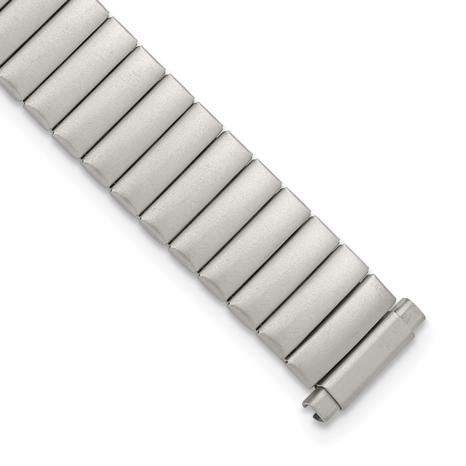 10-13mm Ladies Satin Silver-tone De-Flexo Link 5.75 inch Watch Band