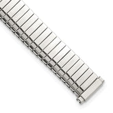 10-13mm Ladies Polished Silver-tone Thin-Flexo Link 5.75 inch Watch Band