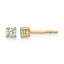 14K Yellow Gold 1/4 ct Certified Lab-Created Diamond VS/SI+ G+, 4-Prong Stud Earrings