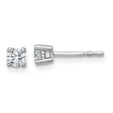 Platinum 1/3 carat Lab Grown Diamond VS+ F+ Round Complete Four Prong Stud Earrings
