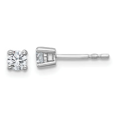 Platinum 1/3 carat Lab Grown Diamond VS+ F+ Round Complete Four Prong Stud Earrings