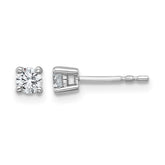 10K White Gold Lab-Created Diamond 4-Prong Stud Earrings