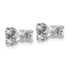 14k White Gold 3/8 ctw Lab Grown Diamond VS+ F+ Round 4 Prong Heavy Wt. Stud Earrings