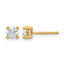 14K Yellow Gold 5/8 ct Lab-Created Diamond VS/SI+ G+, 4-Prong Stud Earrings