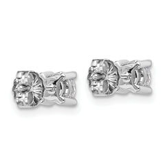 Platinum 3/4 carat Certified Lab Grown Diamond VS+ F+ Round Complete Four Prong Stud Earrings