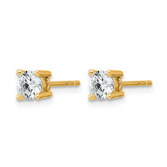 14k 3/4 carat Certified Lab Grown Diamond VS/SI+ G+ Round Complete Four Prong Heavyweight Stud Earrings