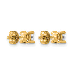 14k 3/4 carat Certified Lab Grown Diamond VS/SI+ G+ Round Complete Four Prong Heavyweight Stud Earrings